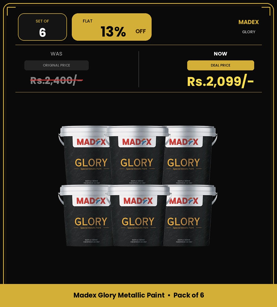 Pack of 6 | Glory Metallic Paint – 150 ml Each
